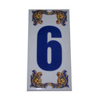Decorative House Numbers Ceramic Tile number 6-0