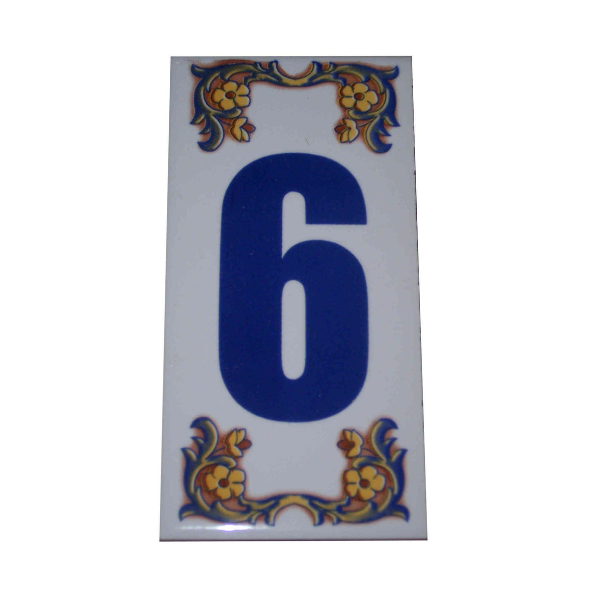 Decorative House Numbers Ceramic Tile number 6-0