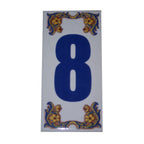 Decorative House Numbers Ceramic Tile number 8-0
