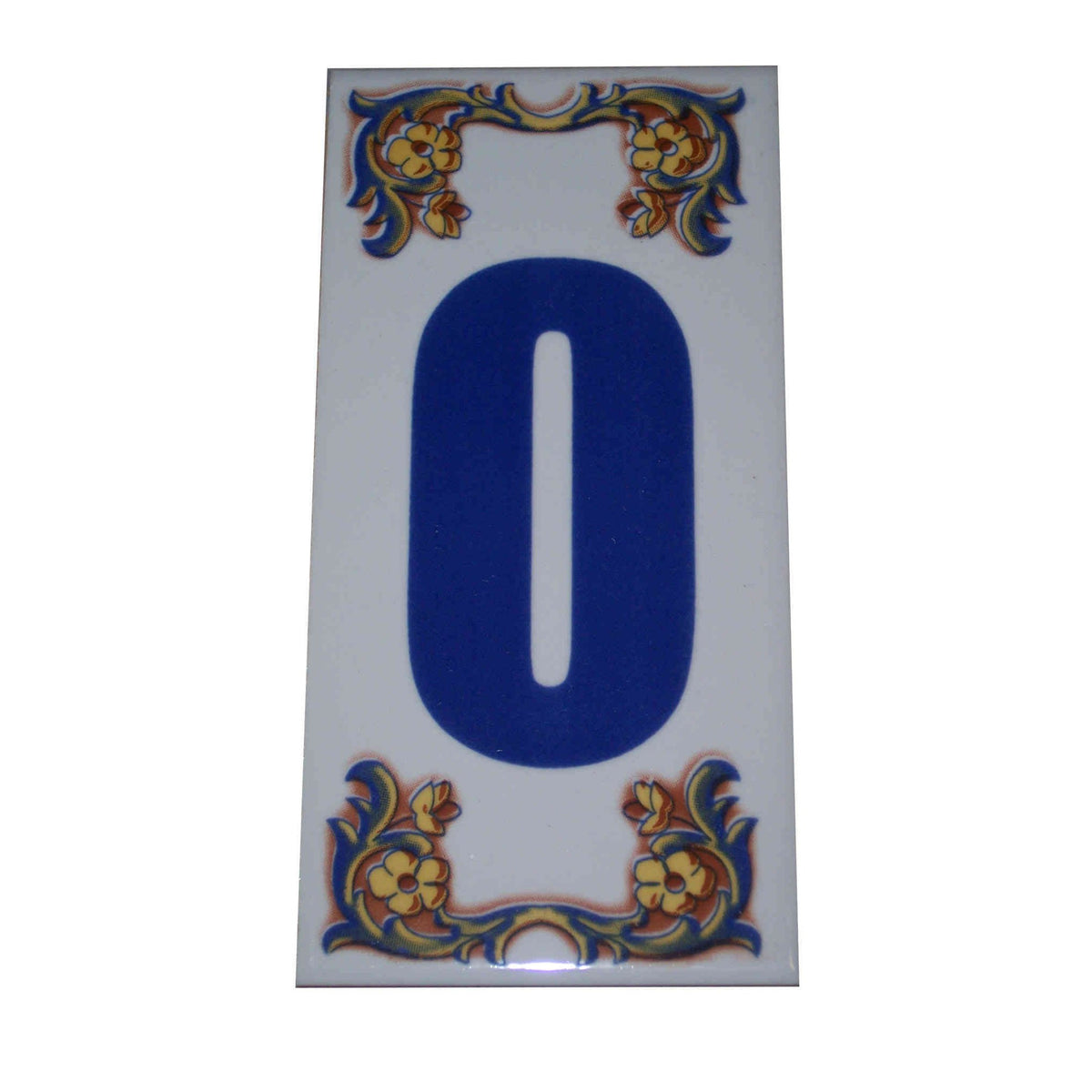 Decorative House Numbers Ceramic Tile number 0-0