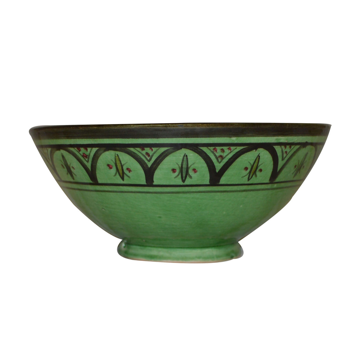 Green Safi Handmade Serving Bowl Medium 10 inches