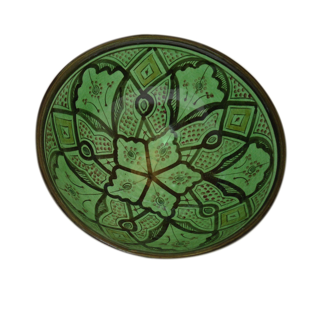 Green Safi Handmade Serving Bowl Medium 10 inches