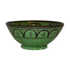 Small 8 Inches Safi Handmade Moroccan Serving Bowl - Green