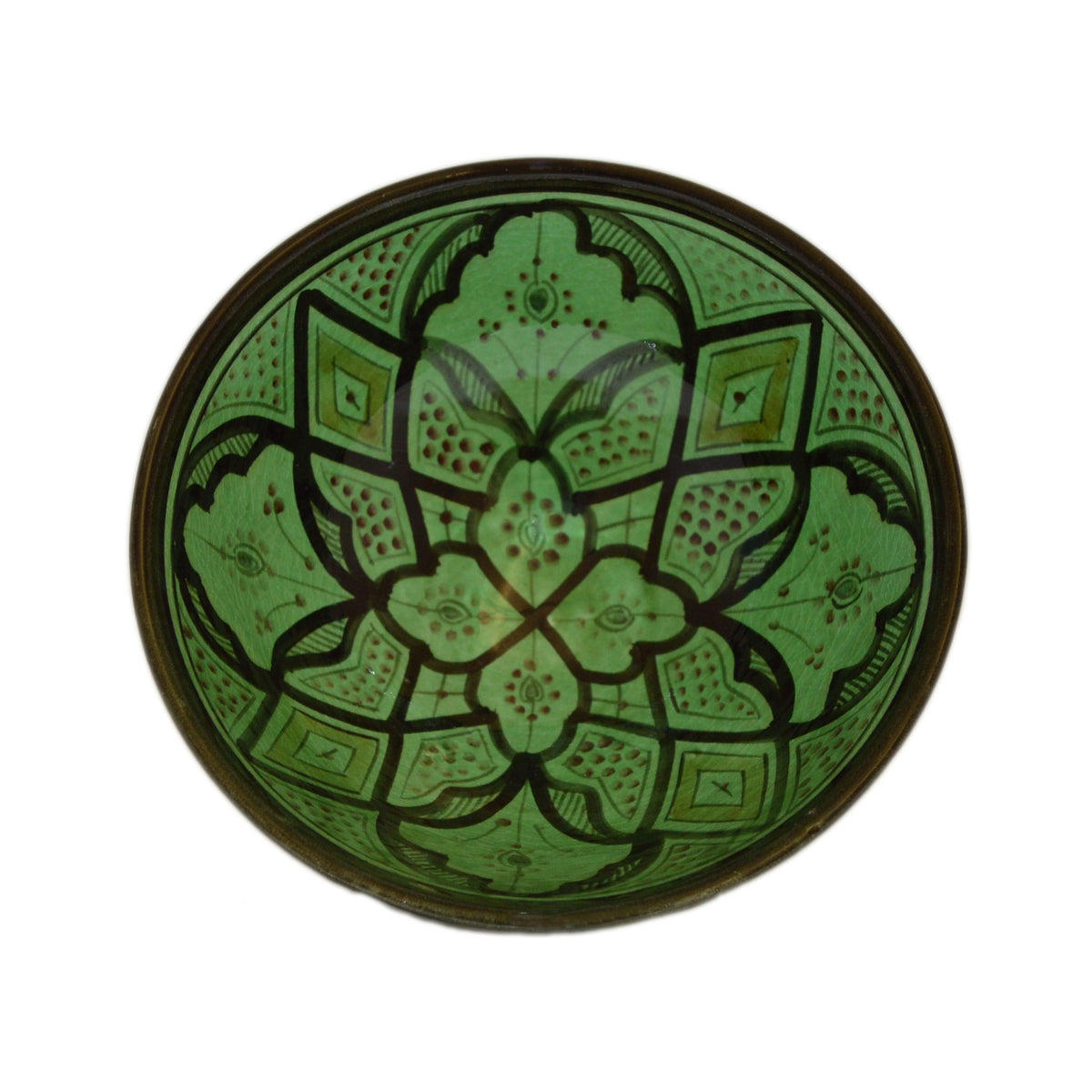 Small 8 Inches Safi Handmade Moroccan Serving Bowl - Green