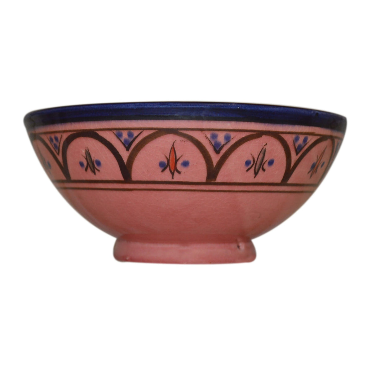 Small 8 Inches Safi Handmade Moroccan Serving Bowl - Pink