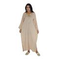 Asmaa Moroccan Woman Casual Kaftan - Beige