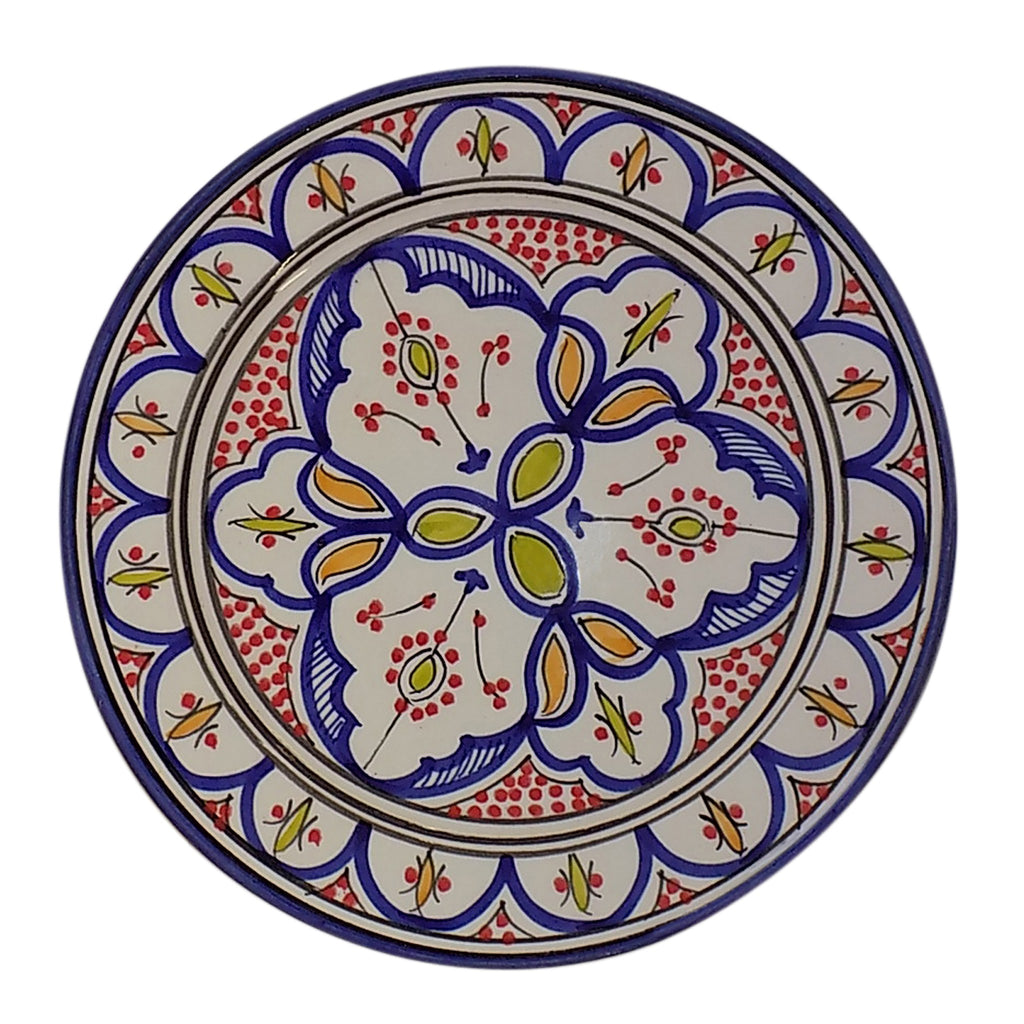 Fasia Ceramic Serving Plate Handmade Large 12" - Blue