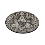 Fes Black Ceramic Serving Plate Handmade Large 12"