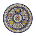 Extra Large 14 Inches Berber White and Blue Serving Plate