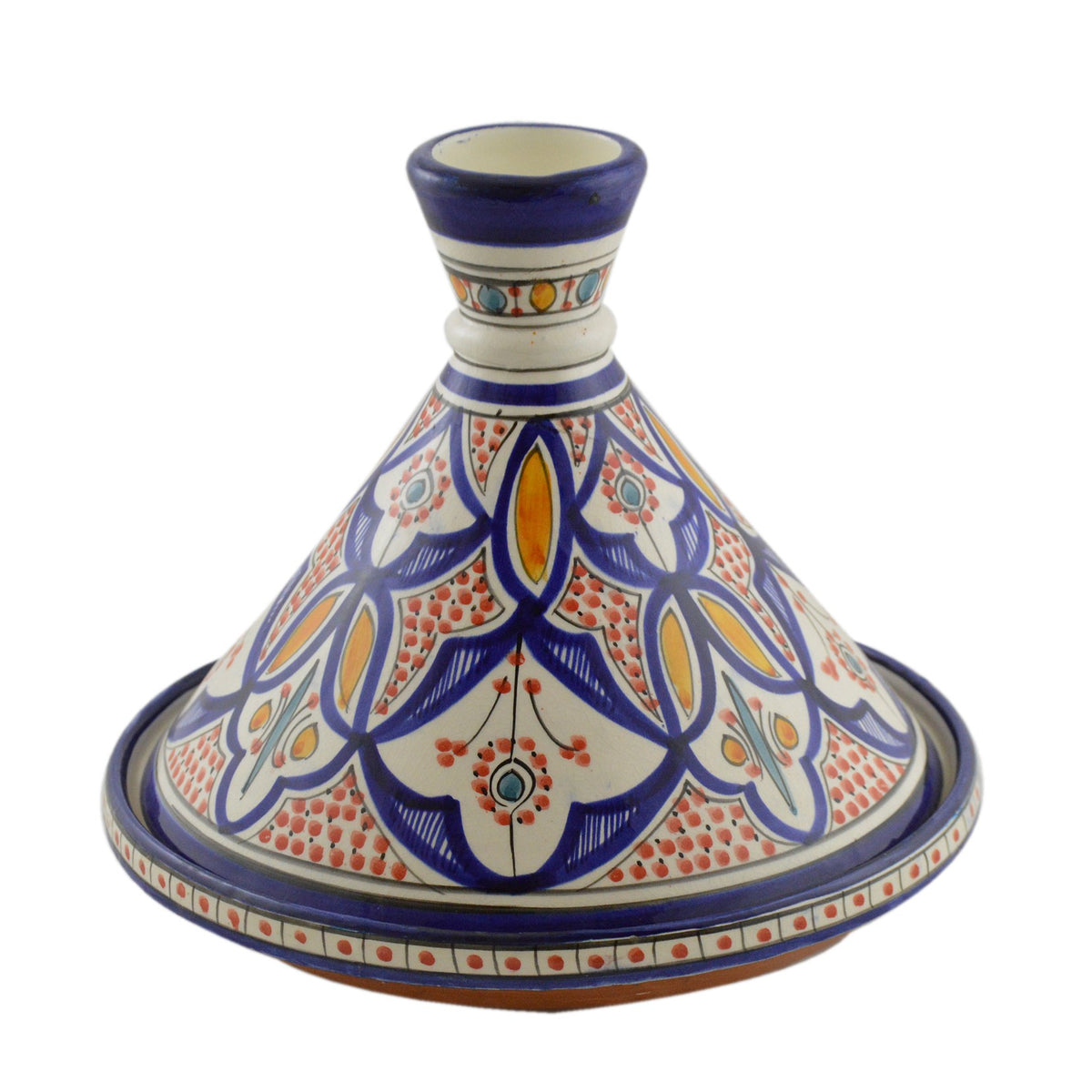 Serving Tagine Fasia White Blue 12 inches diameter