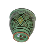 Safi Handmade Ceramic Large Flower Pot - Green