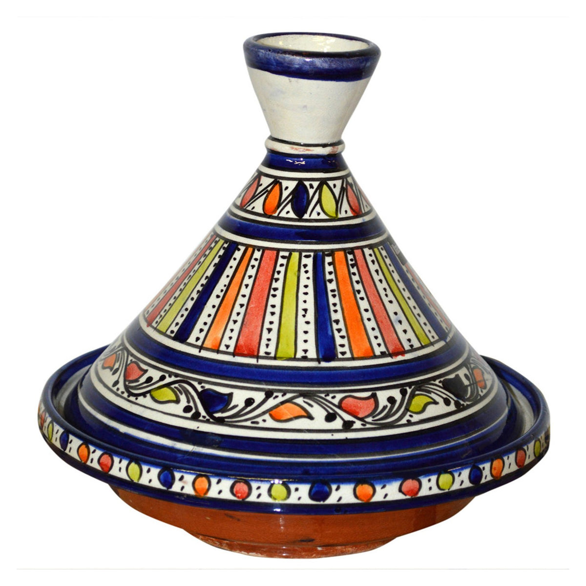 Serving Tagine Blue Stripes Medium 10 inches diameter