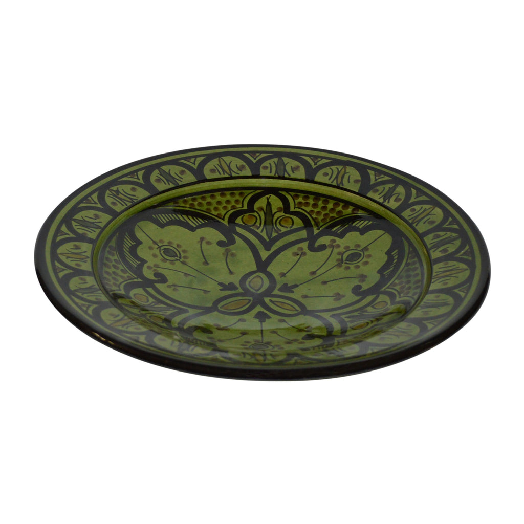 Ceramic Serving Plate Handmade Large 12" Safi Green