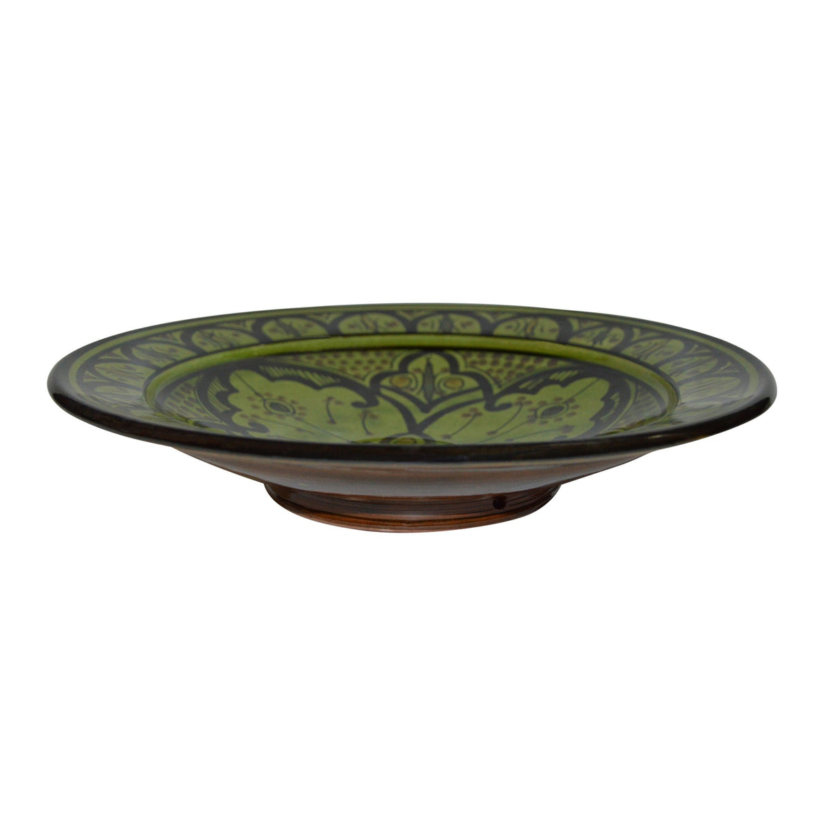 Ceramic Serving Plate Handmade Large 12" Safi Green