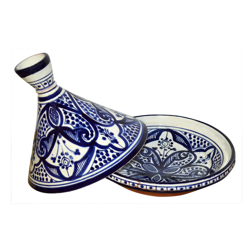 Serving Tagine Fes Medium 10 inches diameter - Blue