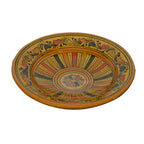 Stripe Ceramic Handmade Serving Plate Medium 10" - Yellow