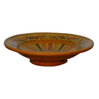 Stripe Ceramic Handmade Serving Plate Medium 10" - Yellow