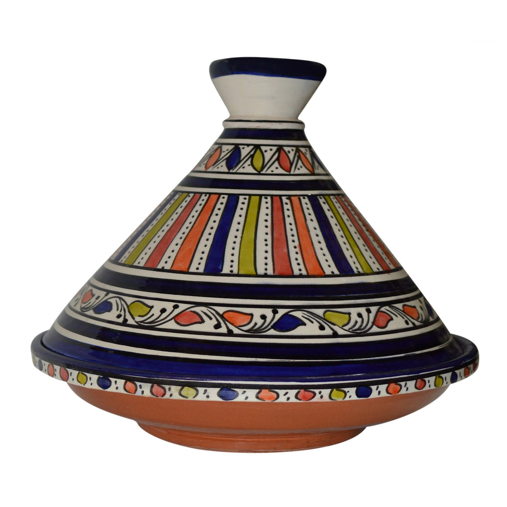 Serving Tagine Stripe Blue Large 12 inches diameter