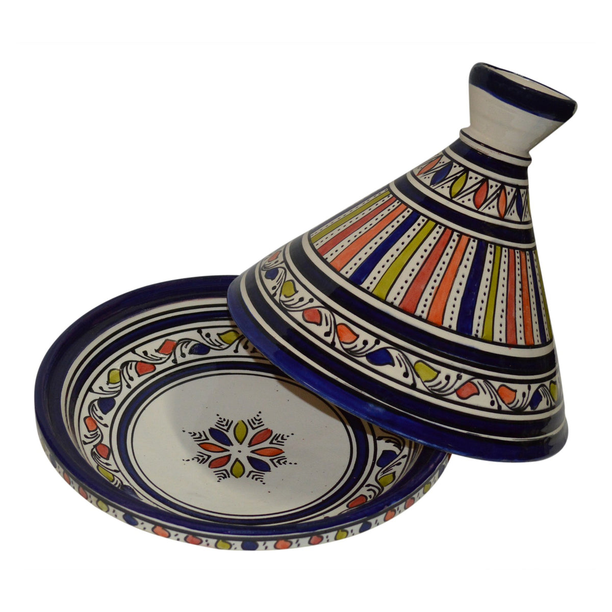 Serving Tagine Stripe Blue Large 12 inches diameter