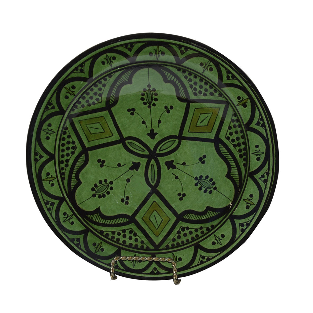 Safi Green Serving Plate Medium 10"