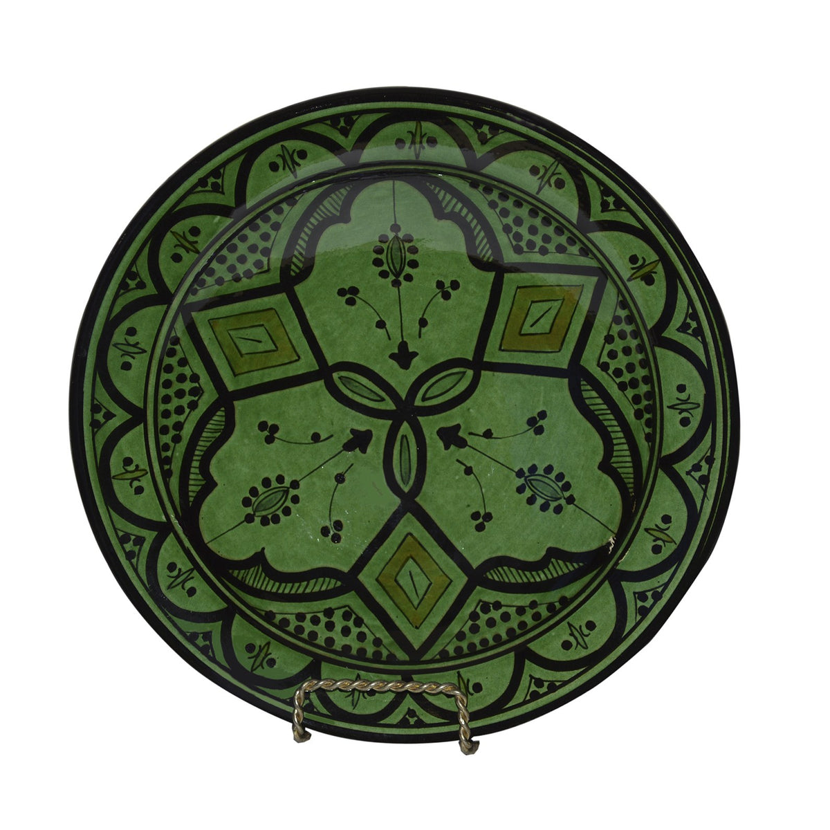 Safi Green Serving Plate Medium 10"