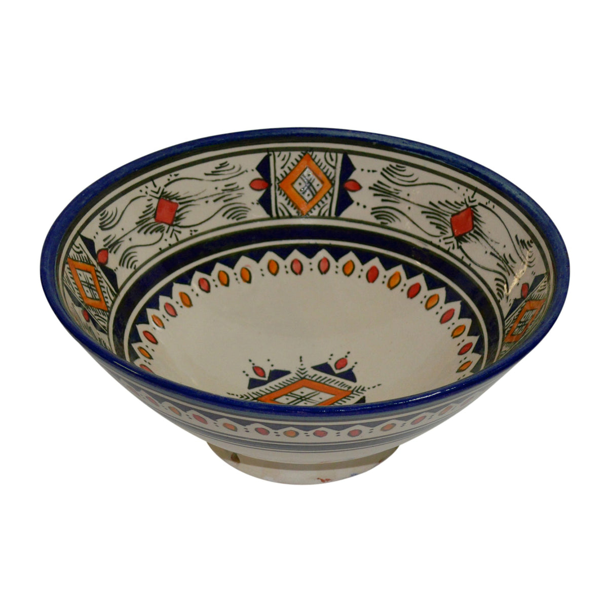 Berber Multicolored Handmade Serving Bowl 12 inches Large