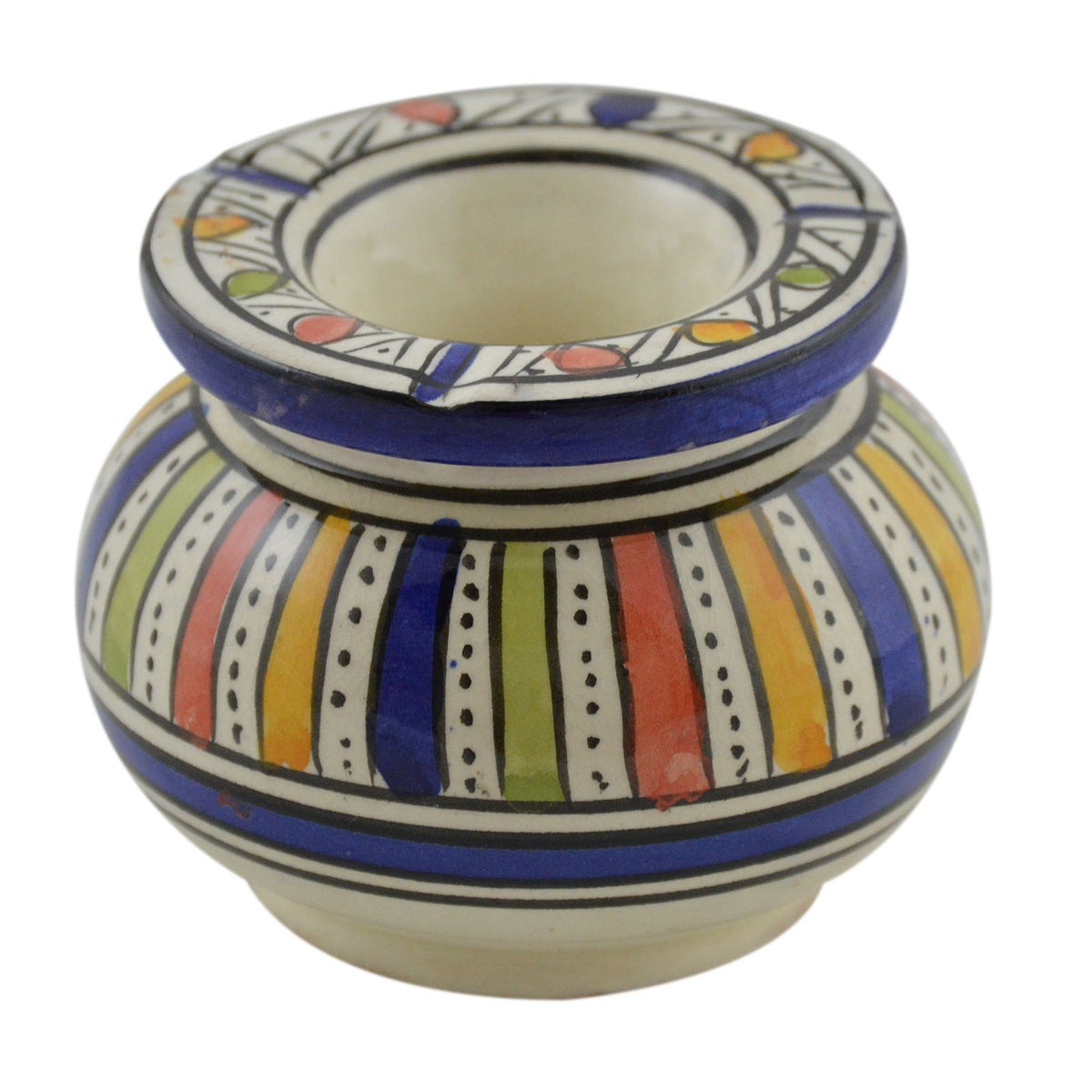 Smokeless Ashtray Medium Stripe - Blue Multicolored