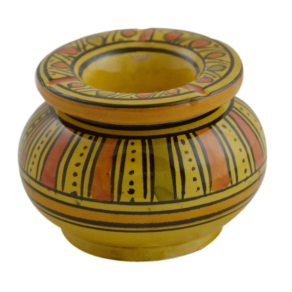 Smokeless Ashtray Medium Stripe - Yellow