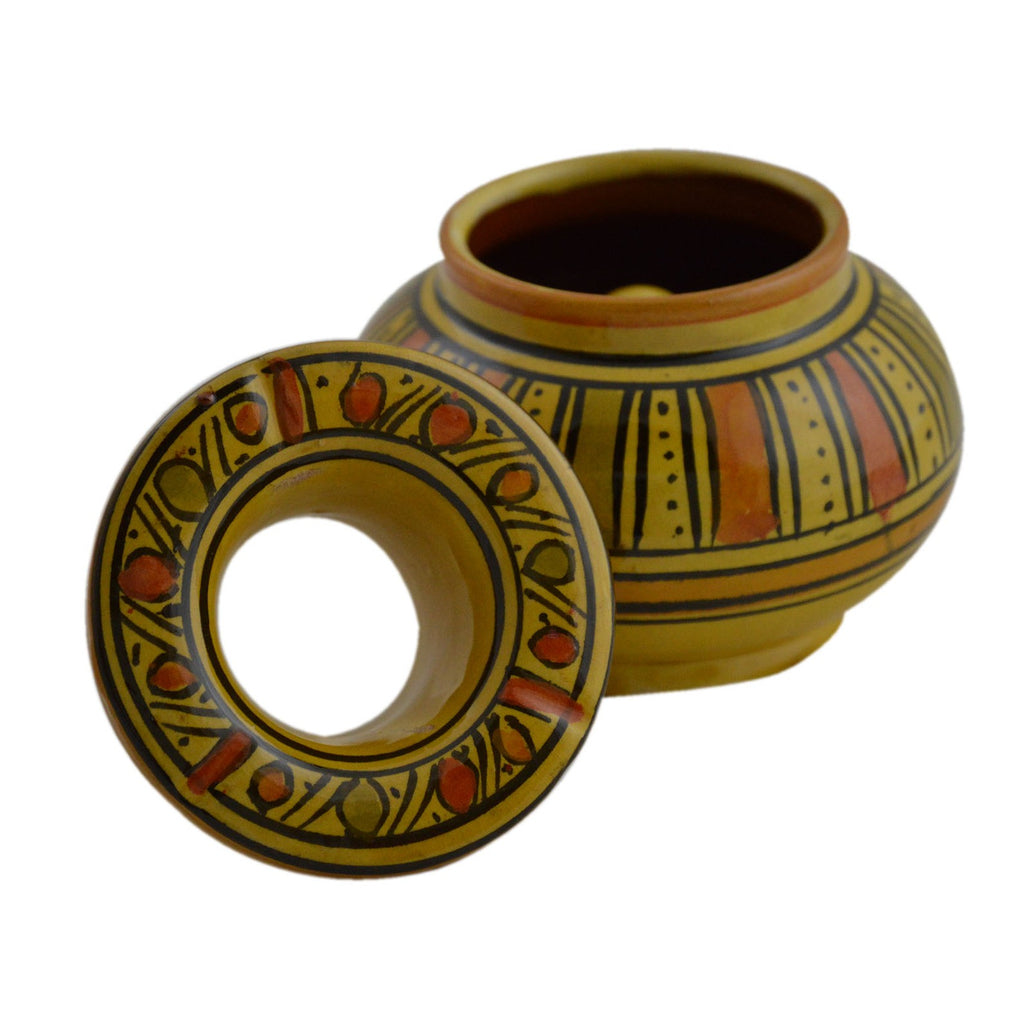 Smokeless Ashtray Medium Stripe - Yellow