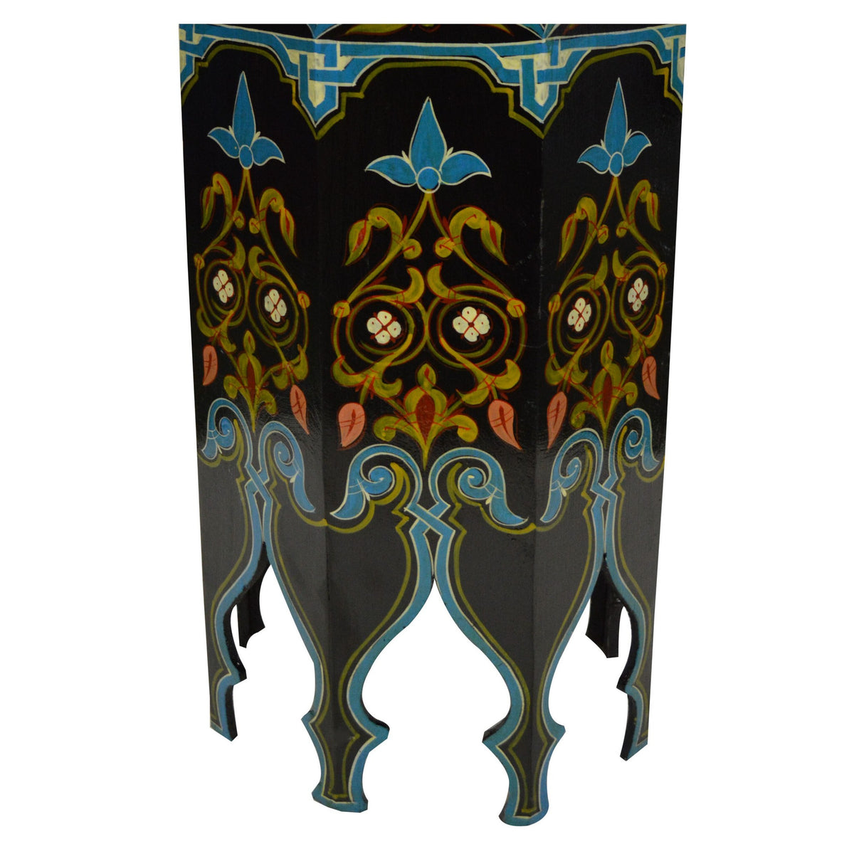 Tall Handmade Wood Table Painted - Black