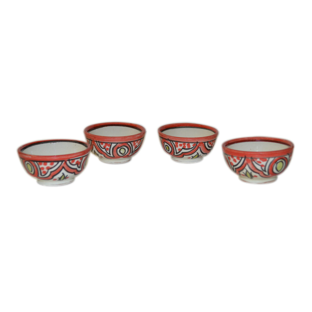 Dipping Sauce Bowl Set of 4 X small - White Orange