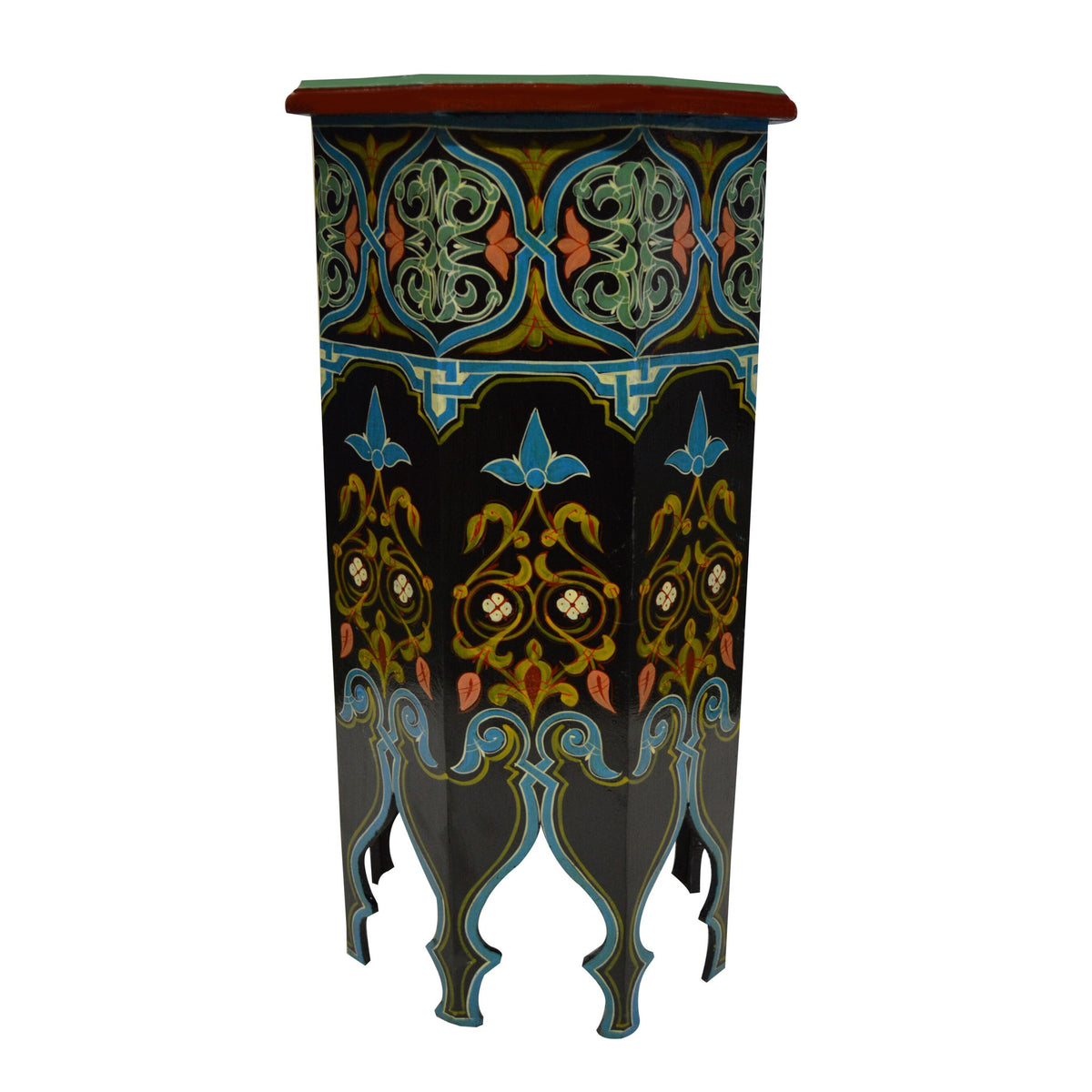 Tall Handmade Wood Table Painted - Black