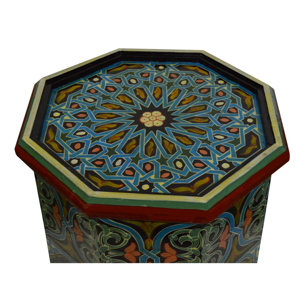 Tall Handmade Wood Table Painted - Black