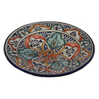 Rainbow Ceramic Serving Plate Handmade Large 12"