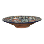 Rainbow Ceramic Serving Plate Handmade Large 12"
