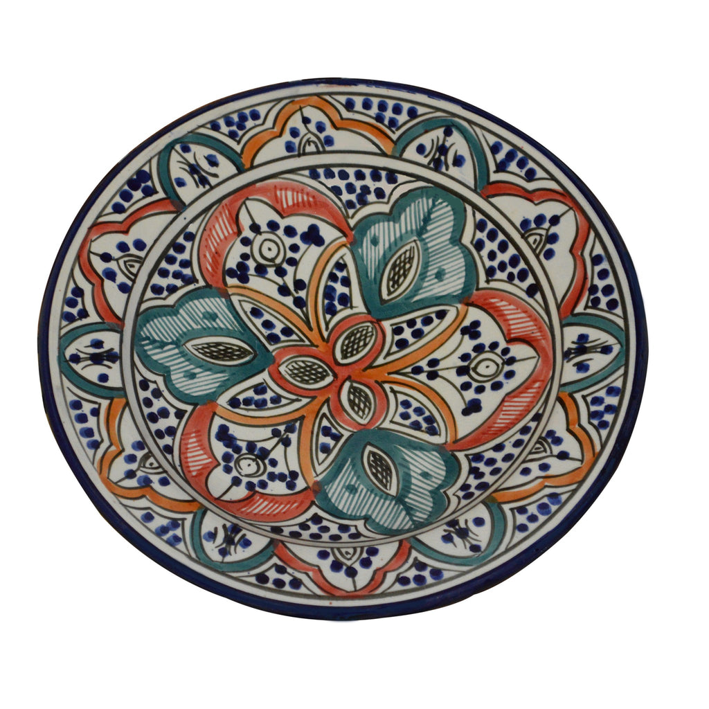 Rainbow Ceramic Serving Plate Medium 10"