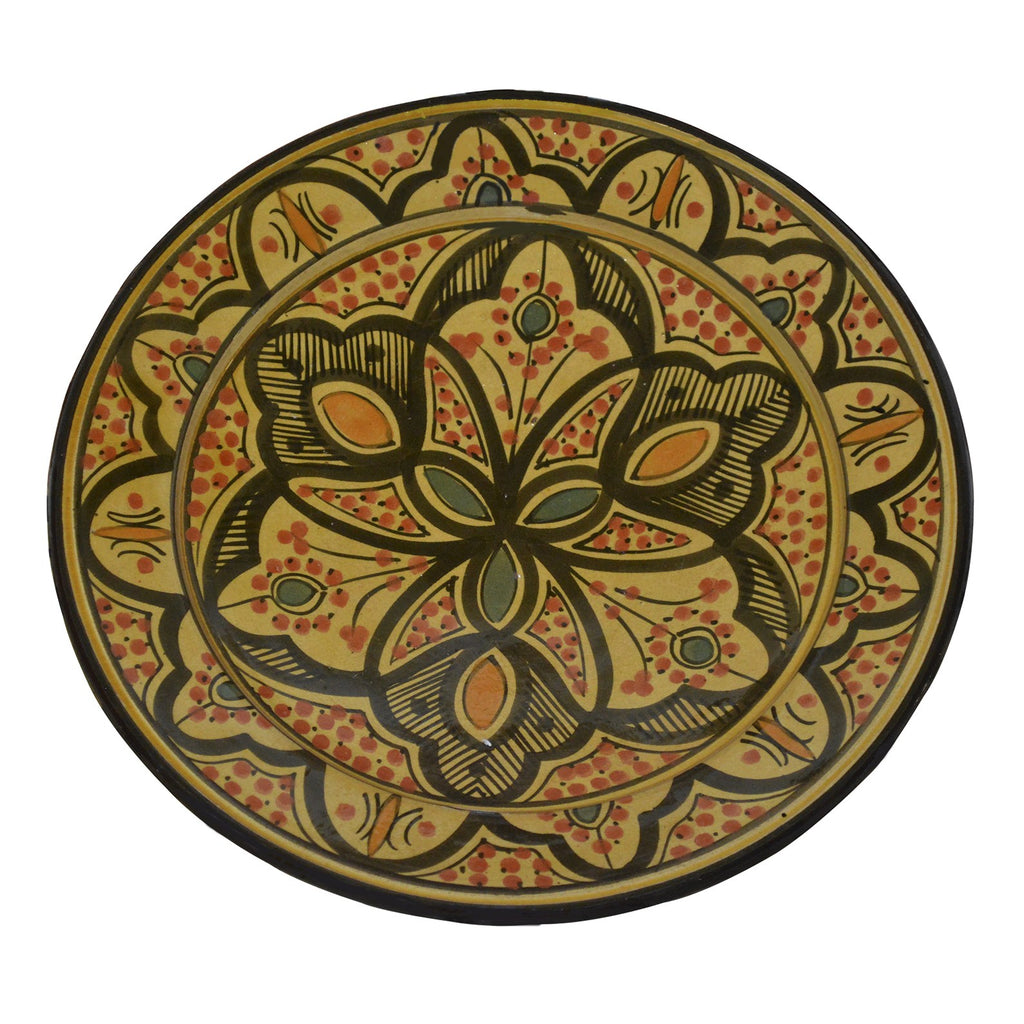 Safi Ceramic Handmade Serving Plate Medium 10" - Yellow