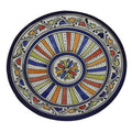 Stripe Ceramic Handmade Serving Plate Medium 10" - Blue