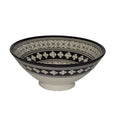& Handmade Serving Bowl 12 inches Large - White&Black
