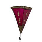 Sconce Handmade Leather Henna - Magenta Beige