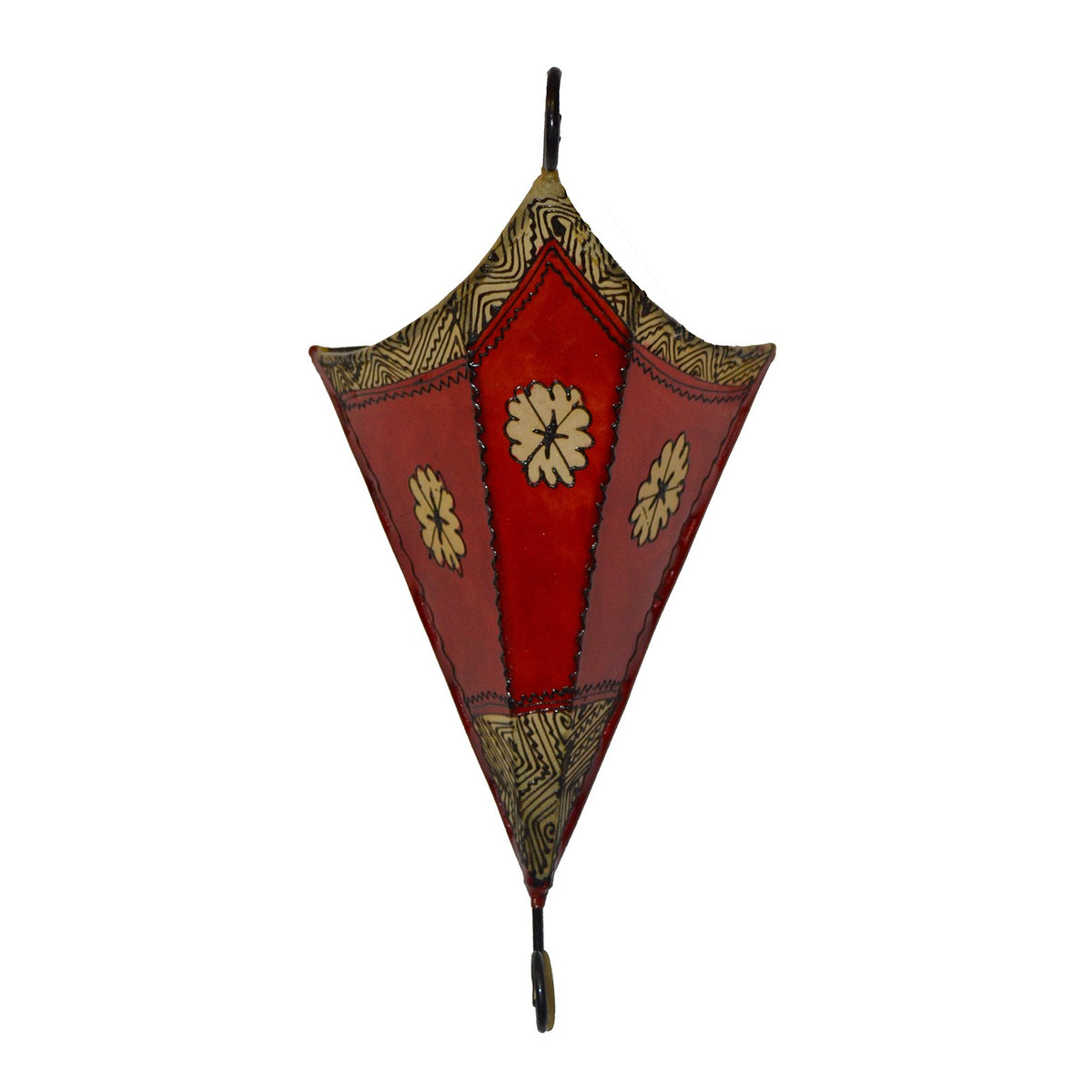 Sconce Handmade Leather Henna - Red Beige