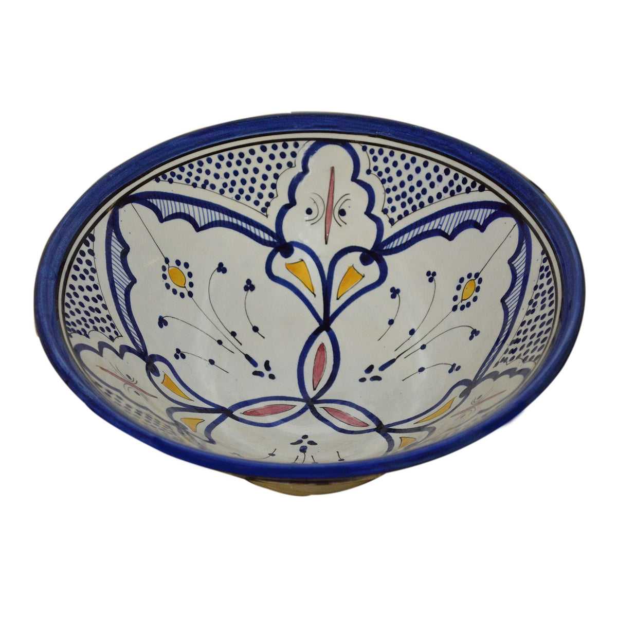 Fasia Blue Handmade Serving Bowl 10 inches Medium