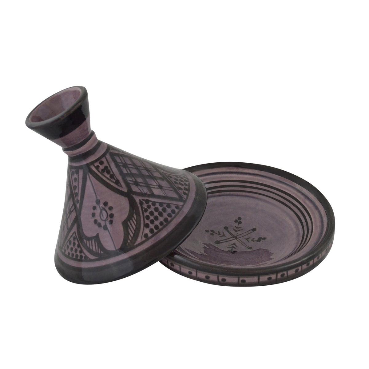 Moroccan Serving Tagine & 6 inches - Purple