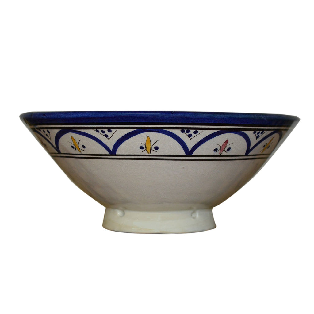 Fasia Blue Handmade Serving Bowl 10 inches Medium