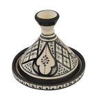 Moroccan Serving Tagine & 6 inches - White&Black
