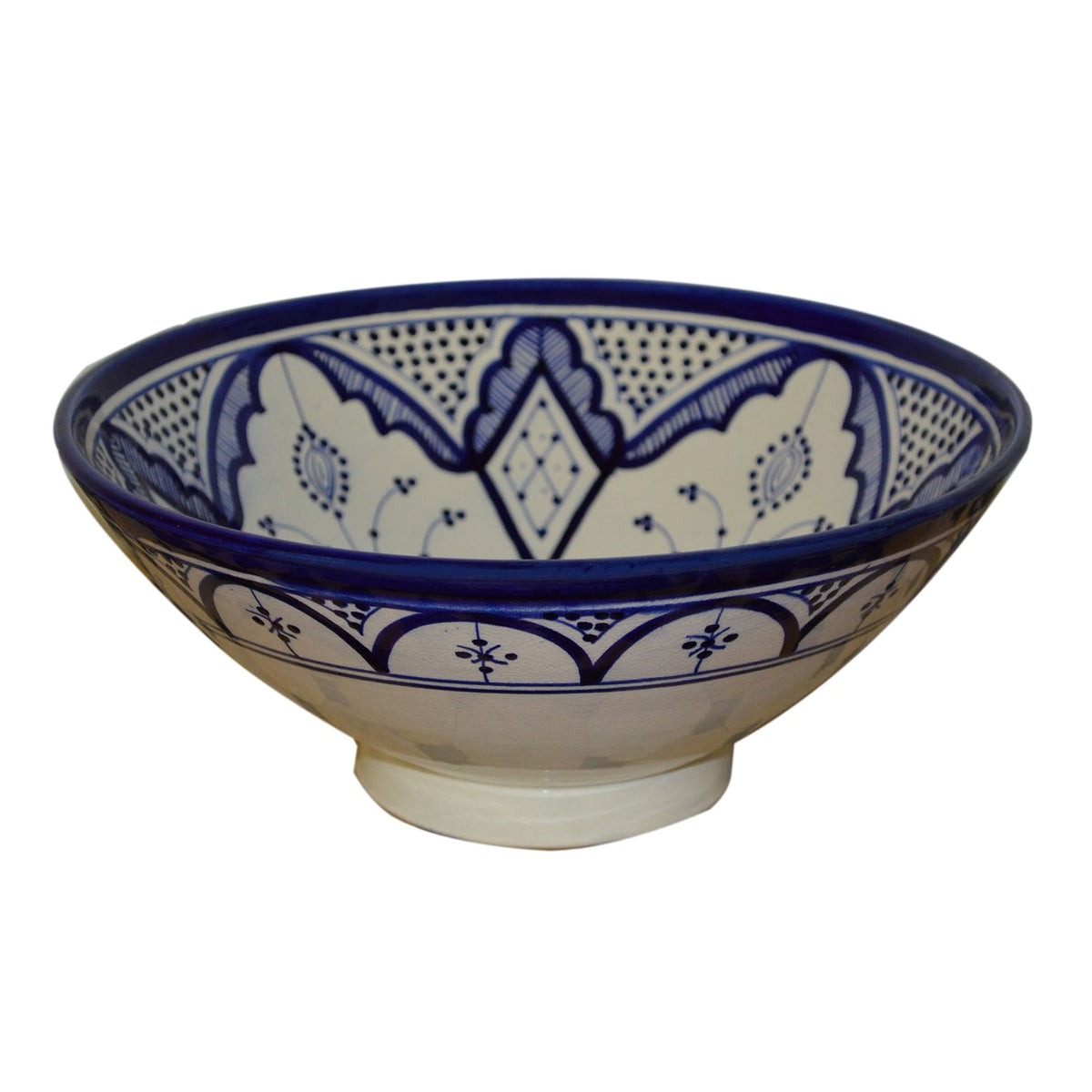Fes Handmade Serving Bowl 12 inches Large - Blue