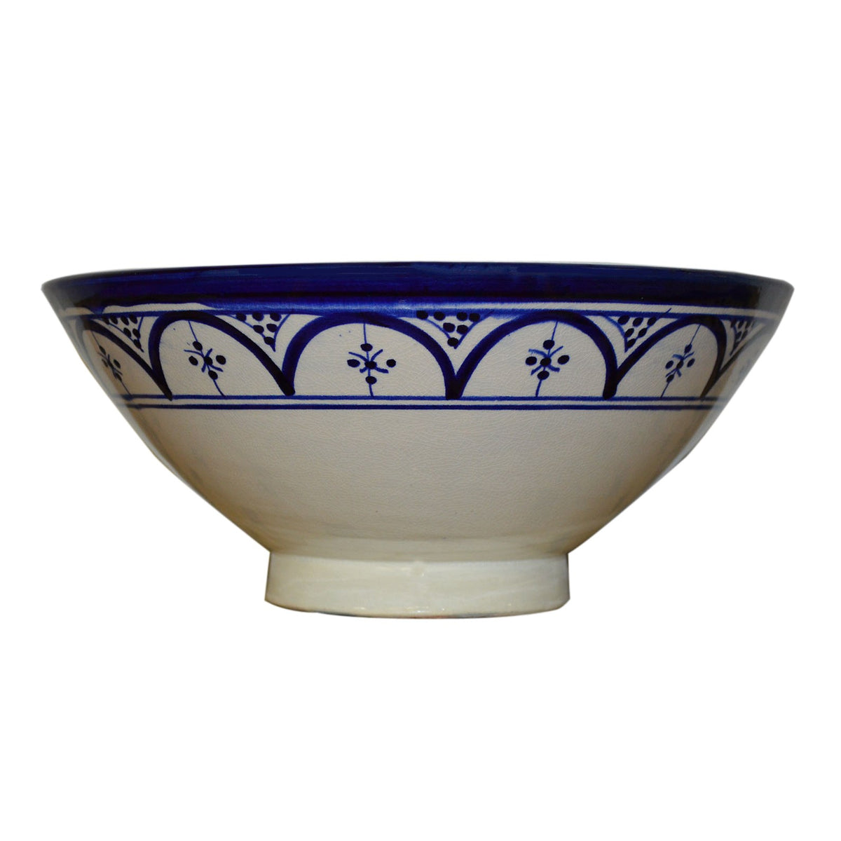 Fes Handmade Serving Bowl 12 inches Large - Blue