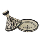 Moroccan Serving Tagine & 6 inches - White&Black