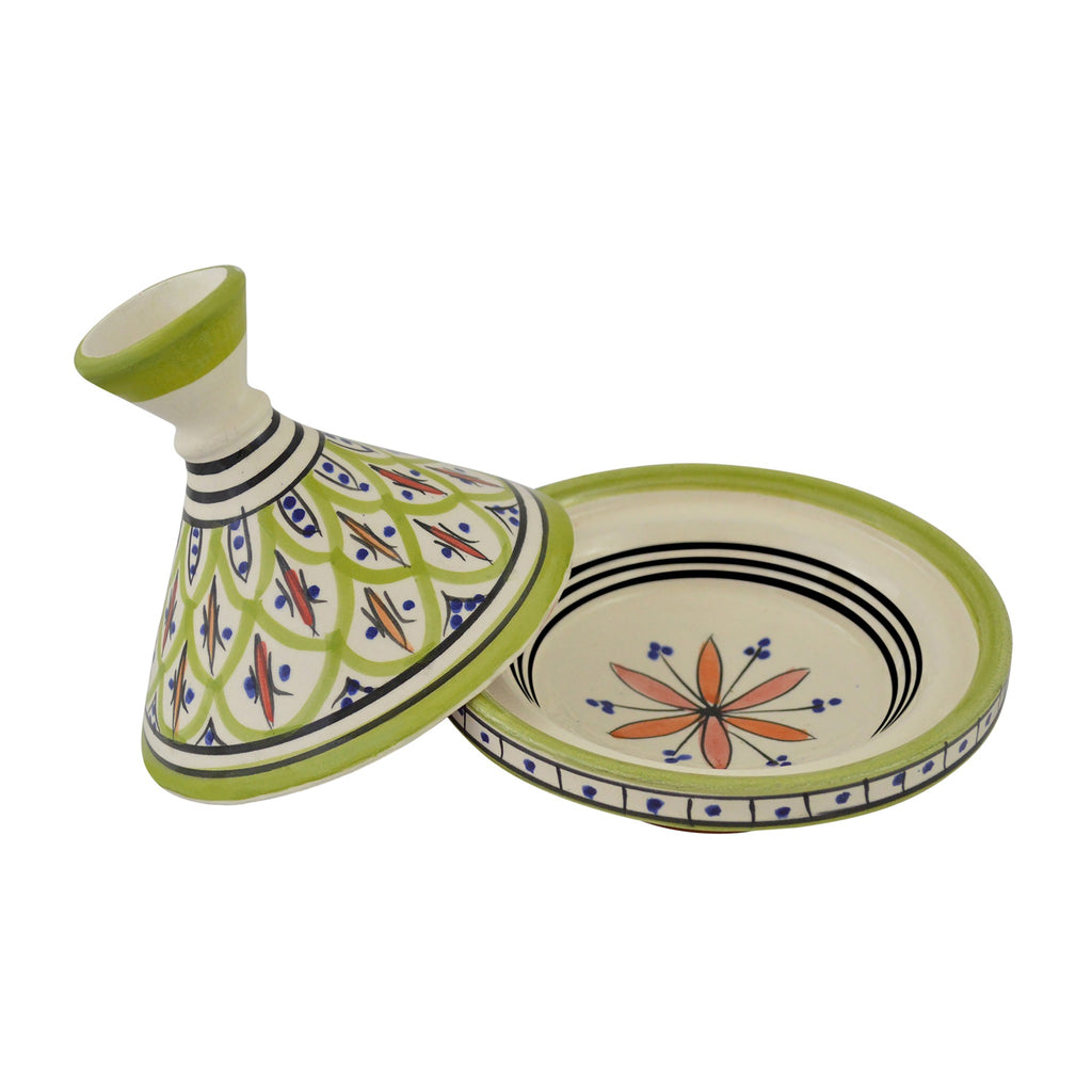 Moroccan Serving Tagine Kwass White Lime  6 inches