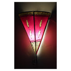 Sconce Handmade Leather Henna - Magenta Beige